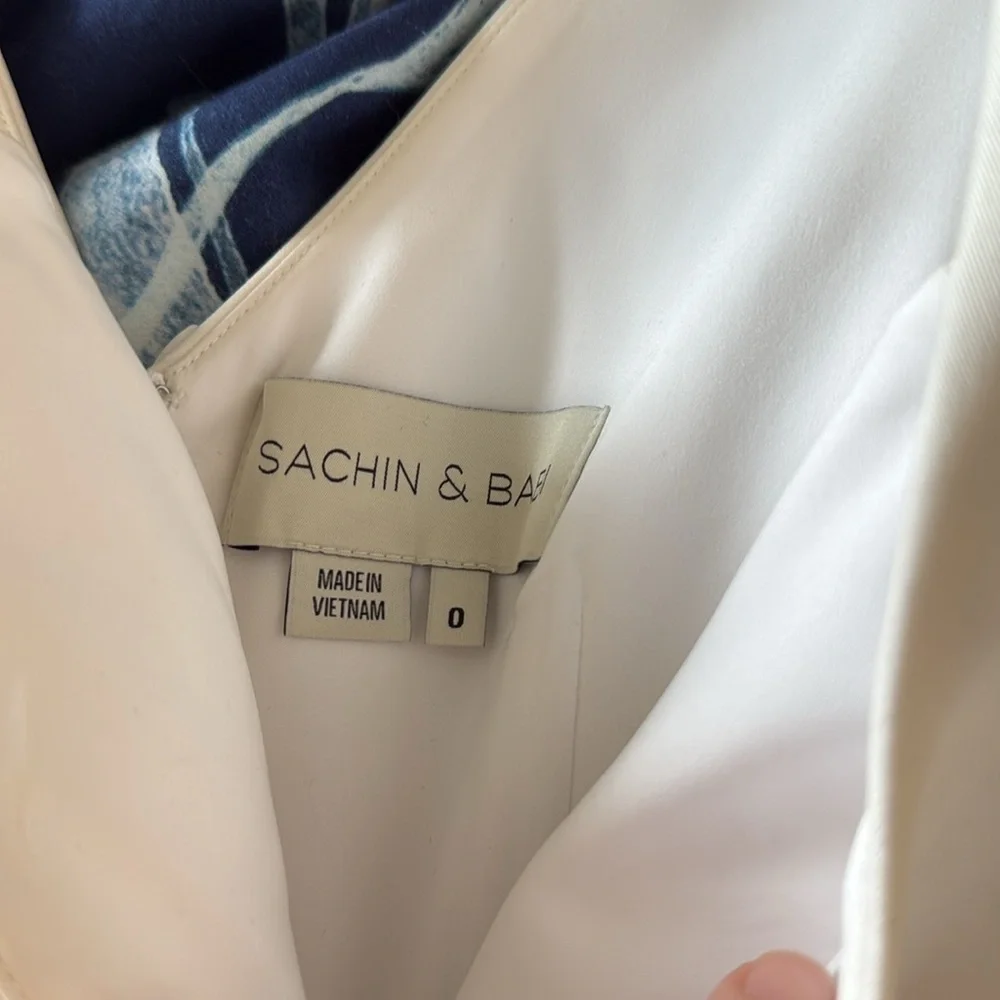 Anthropologie Sachin & Babi Archie V-Neck Back-Bow Mini Dress BHLDN - Picture 9 of 10